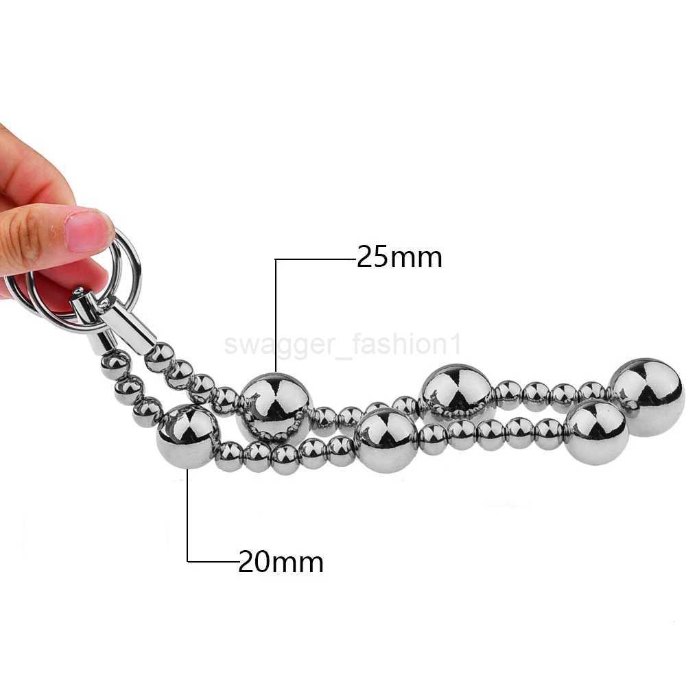 Electro Shock Metal Anal Bead Plug Penis Ring Electric Stimulator BDSM Prostate Massage Butt Plug Male Masturbator Sexe ToyB240708B240708