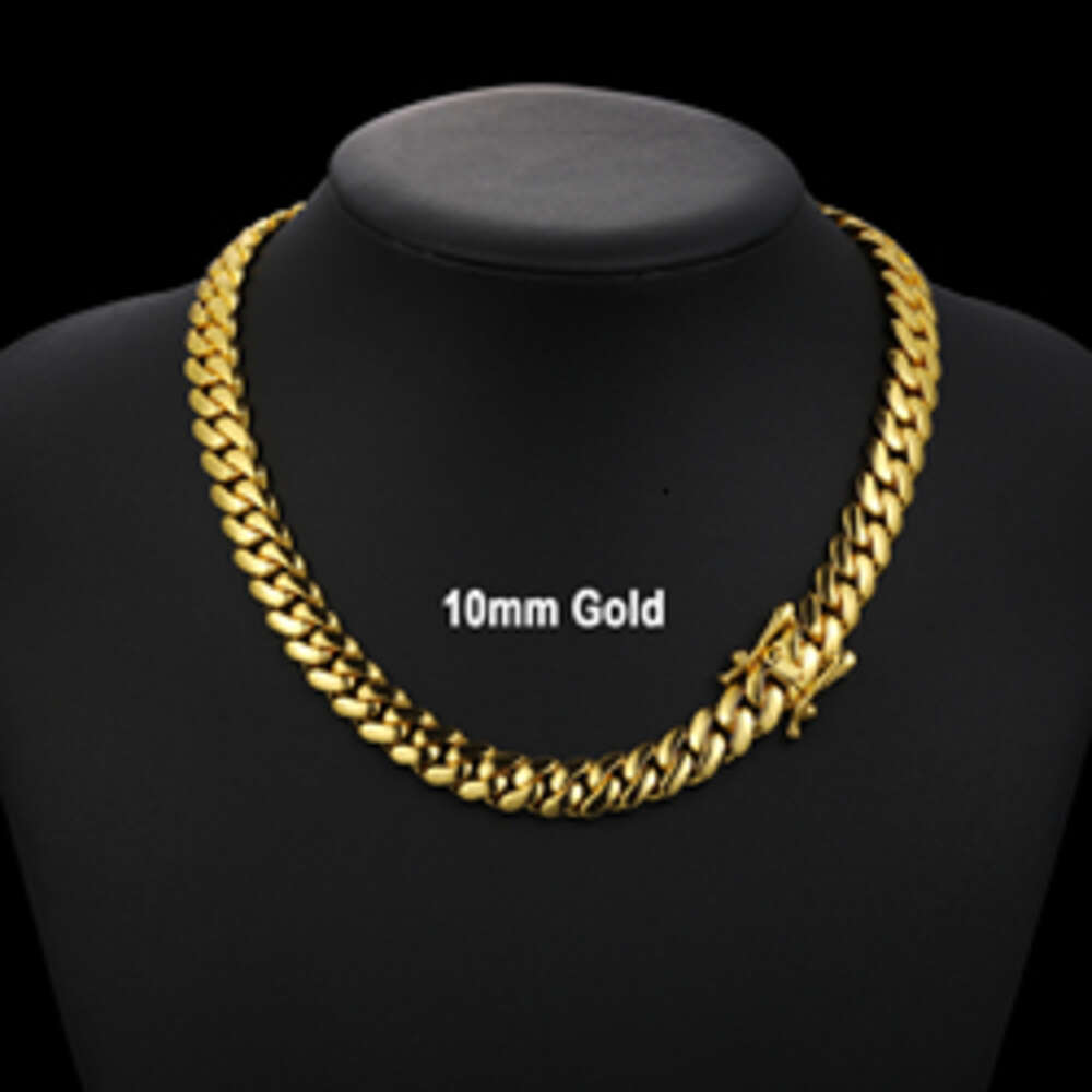 10-22mm Heavy Miami k Chain Wholesale Cubana 10k 14k Gold Custom Hip Hop Jewelry Chunky Cuban Necklace for Men