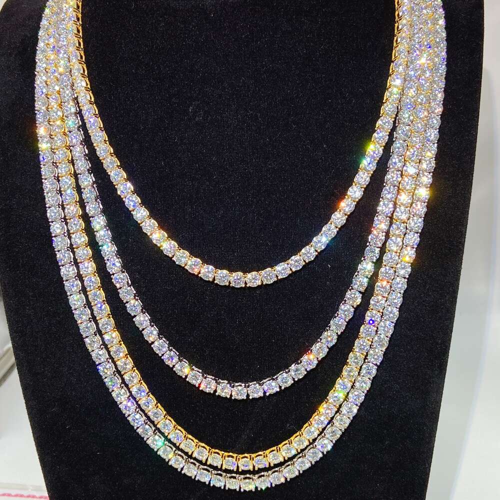 5mm Chain Bracelet in Stock Silver Moissanite Diamond Chains Fine Jewelry Tennis
