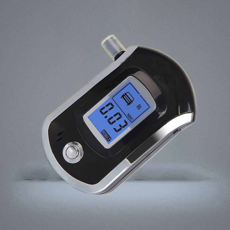 Professional Digital Breath Alcohol Tester Breathalyzer Dispaly with 11 Mouthpieces AT6000 LCD Display DFDF