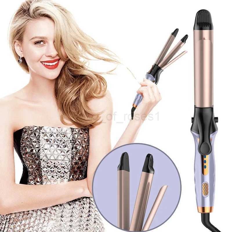 2 in 1 Hair Straightener And Curler Twist Straightening Curling Iron Professional Negative Ion Fast Heating StylingM240709