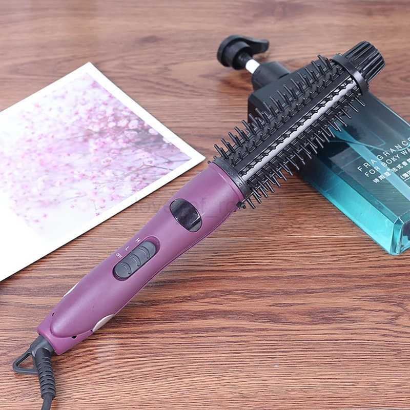 2 in 1 Ceramic In Styler Ionic Styler Hair Straightener Curling Iron Hair Wand Brush Iron Volumize Flat Irons CombM240709