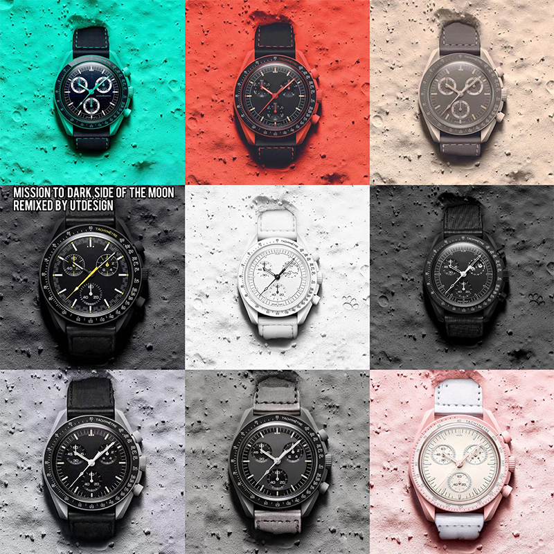 High quality 2025 Bioceramic Moon Watch Chronograph Full Function Nylon 42mm Limited Edition