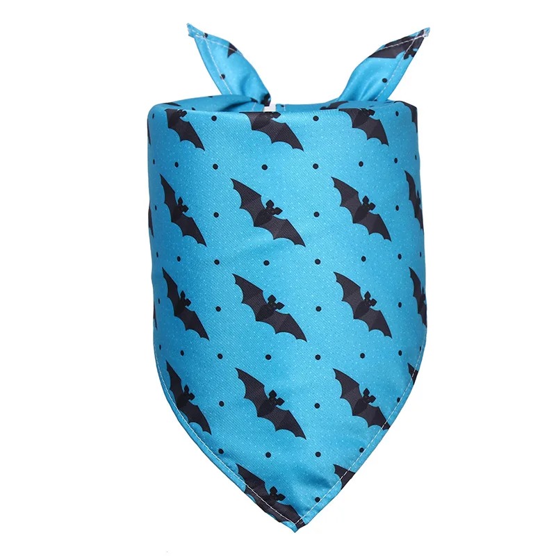 Halloween Pet Bandanas Collar for Dogs Cats Cotton Triangular Bibs Scarf Collar with Pumpkin Pattern for Puppy Accessories