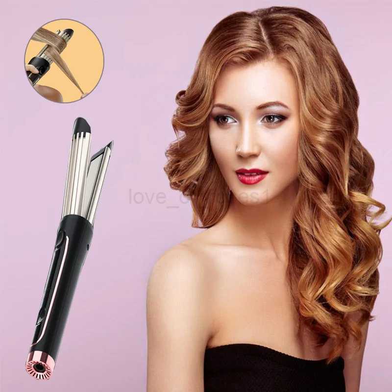 2in1 Cool Air Electric Hair Curling Iron Ceramic PTC Fast Heating 3 Gears Straighten Curling Dual Use Hair Wand With Air DuctingM240709