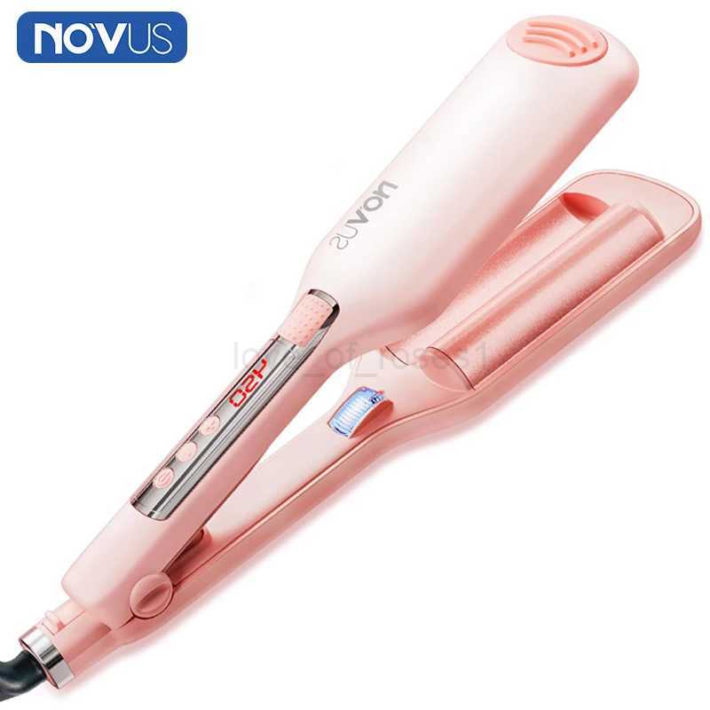 NOVUS 32MM Wavy Hair Curlers French Roll Head Waver Styler 6000w negative ion Fast Heating 60 Min Auto off Curling IronM240709
