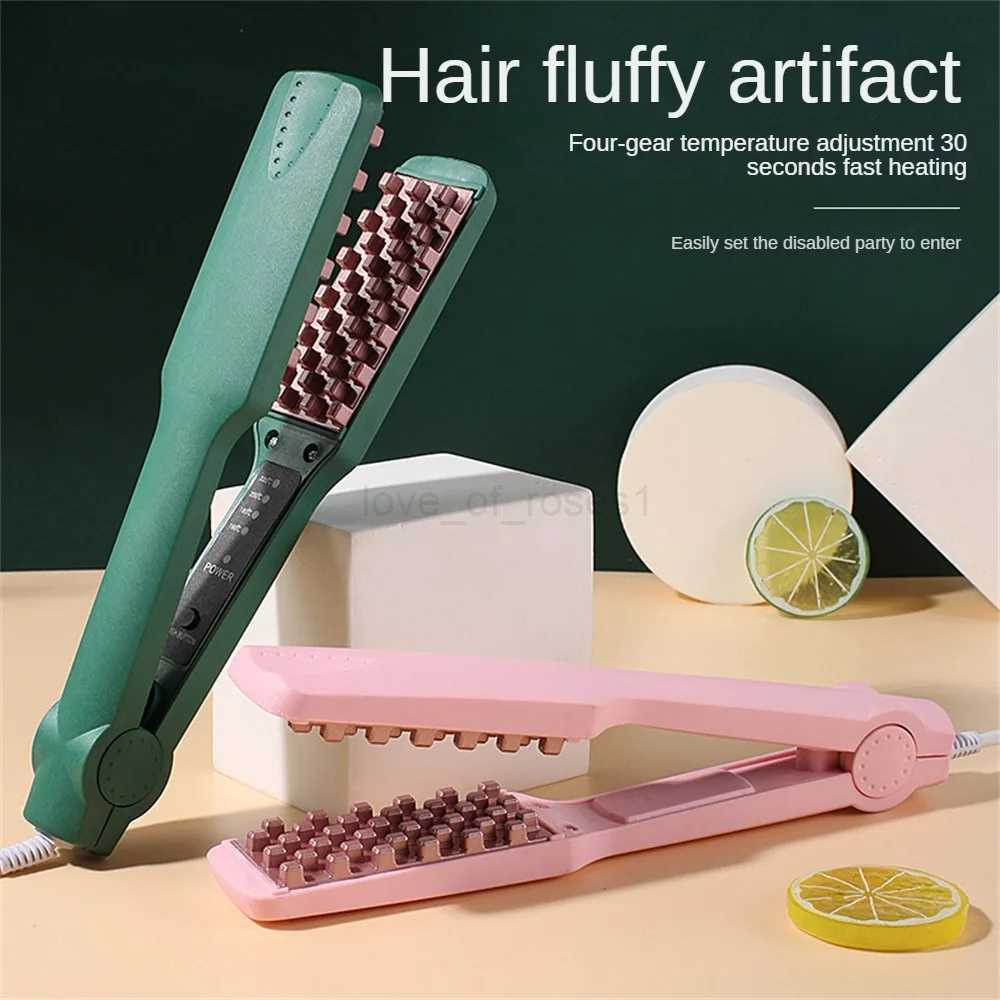 Professional Volumizing Hair Iron Ceramic 3D Grid Hair Crimper Curling Iron Corn Perm Splint Flat Iron Hair Styling ToolsZ240709