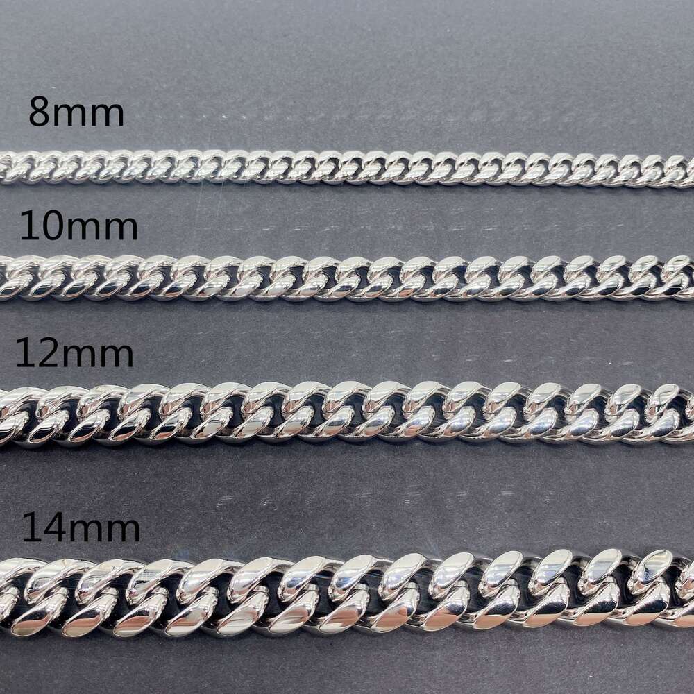 Wholesale Luxury Iced Out Cuban Link Chain 8-10 Mm Moissanite 925 Silver Necklace for Men Hip Hop Gift 16k Gold Platinum Plated