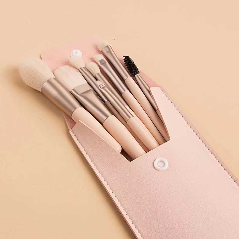 8Pcs Portable Makeup Brushes Set for Women Cosmetic Eye Shadow B Powder Shadow Foundation B Blending Concealer Make Up Tools W250605
