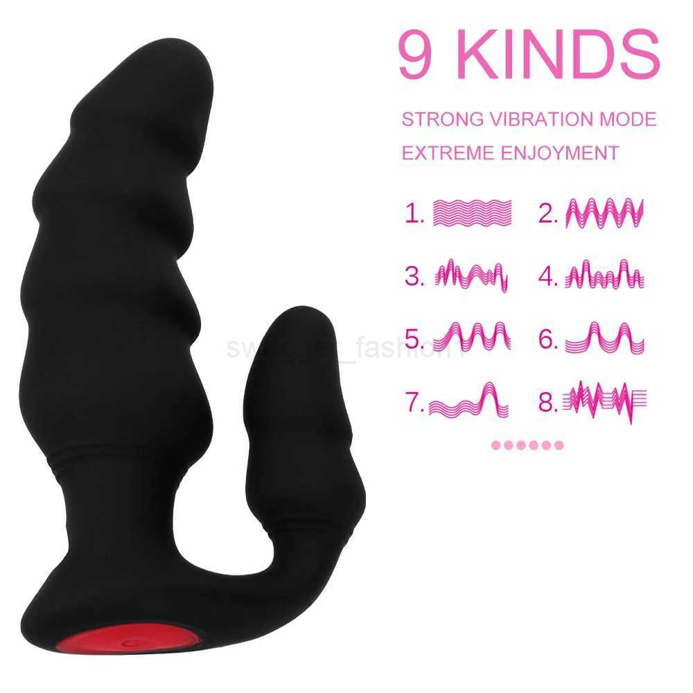 VATINE 9 Speed Anal Vibrator Anal Beads Wireless Remote Vibrating Butt Plug Sexe Toys for Adult Male Prostate Massager Erotic ToyB240708