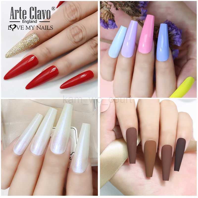 Arte Clavo Fake Nails DIY Beauty Nail Art Ballerina Stiletto Tips Clear Wearable Fake Nails Artificial Designs Matte Full CoverM240709