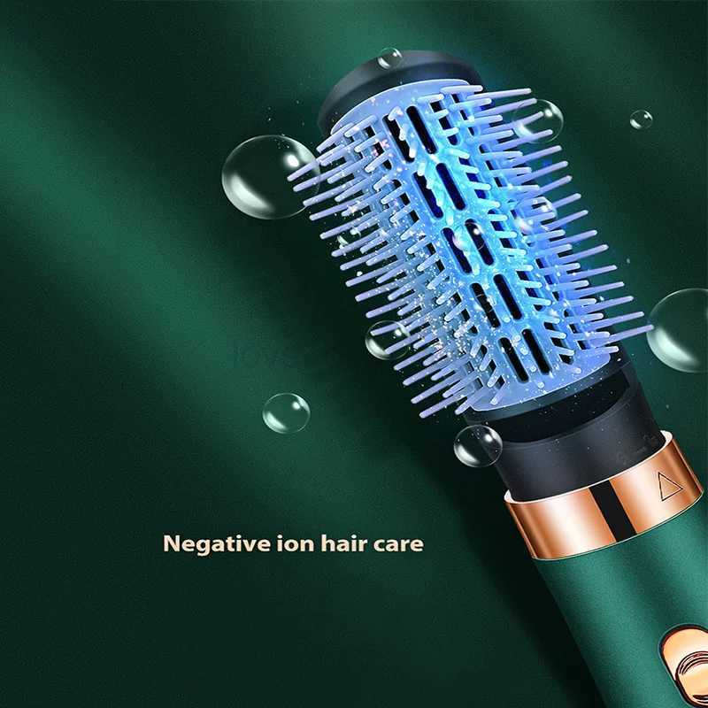 Multifunction 3in1 Hair Straightening Curling Blowing Styling Portable Detachable Travel Hot Air Dryer Volumizer Comb Brush SetM240709