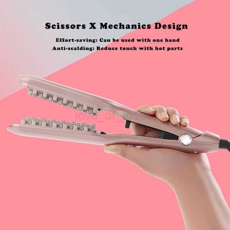 Newest Flat Iron Fluffy Hair Iron Corn Curly Styling Wave Convenient Crimping Hair Iron Crimper Tools Volumizing Hair IronsM240709