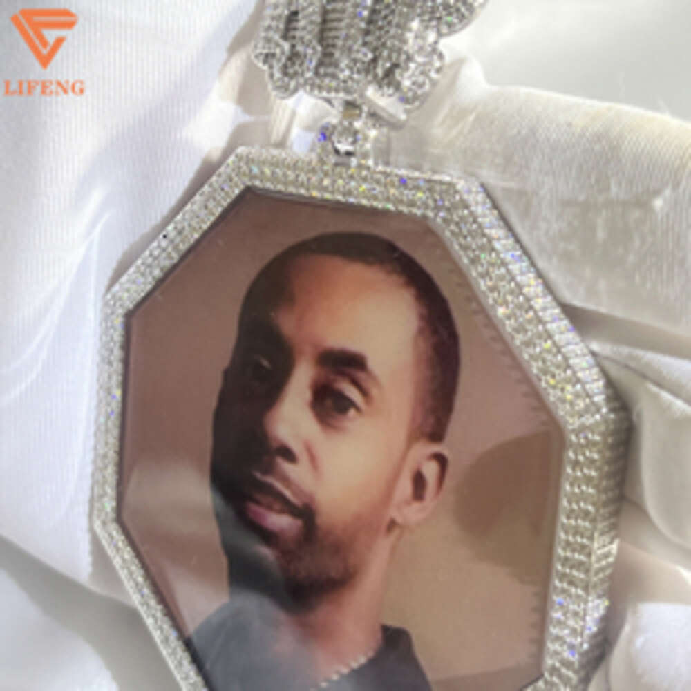 Wholesale Popular Mens Iced Out Custom Picture Pendant Sterg Sier Vvs Moissanite Pendants for Necklace