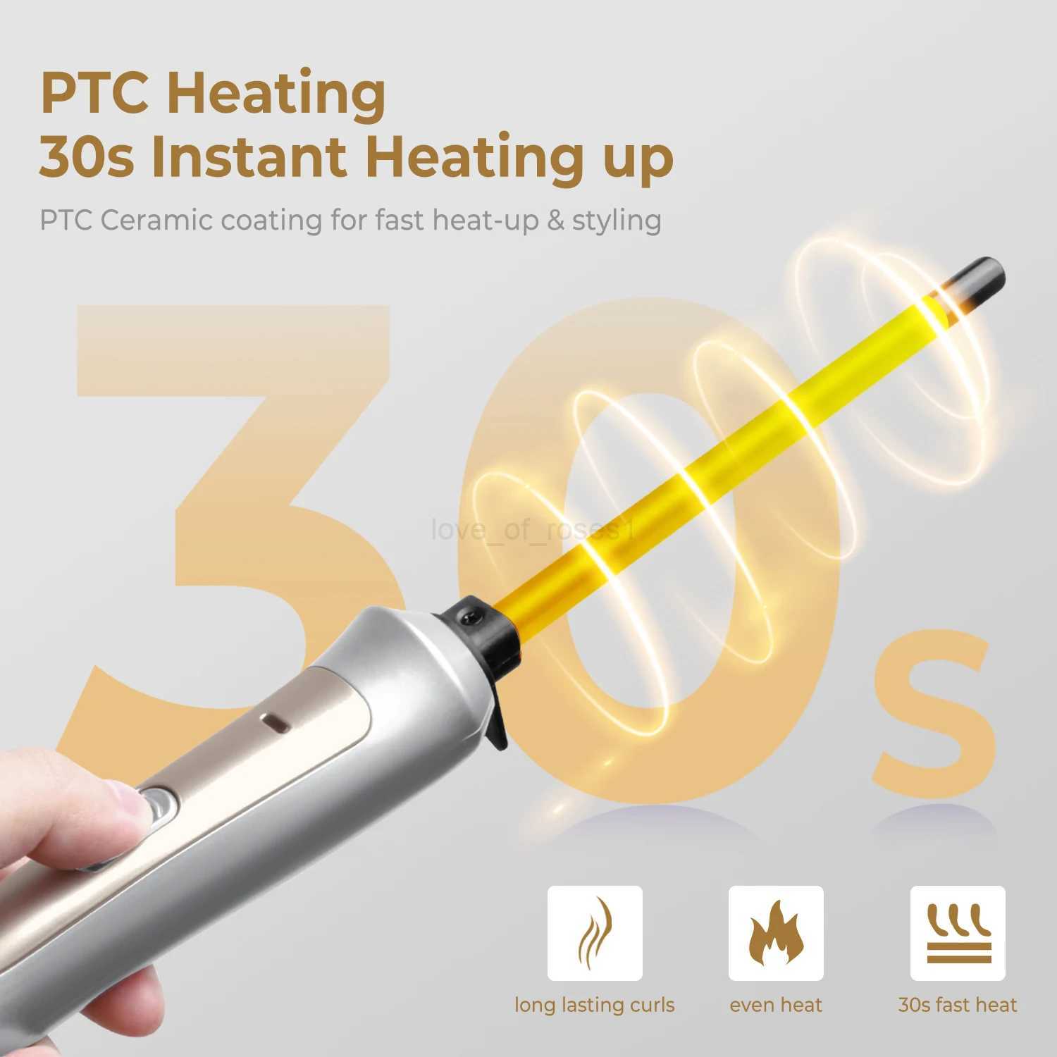 Hair Curling Iron 9mm Curler Wand Professional Curly Tongs Ceramic Electric Hair Curler Salon Styling Tools Small Crimping IronM240709
