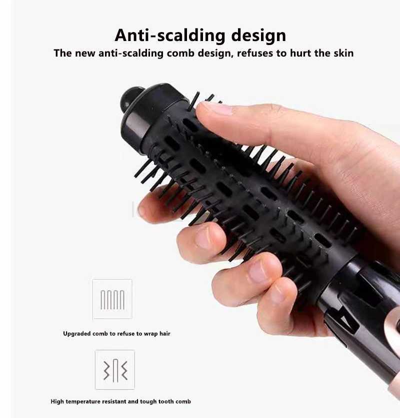 4 IN 1 Hair Dryer Hot Air Brush Hair Curler Straightener Comb Curls One Step Hair Styling Tools Electric Ion Dryer BrushZ240709