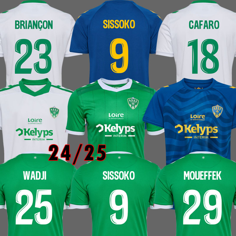 Maillot ASSE 2024 20225 AS Saints Etienne Goalkeeper Soccer Jerseys boutique des verts 24 25 SISSOKO WADJI CAFARO CHARBONNIER Kit Football shirts Third equipment