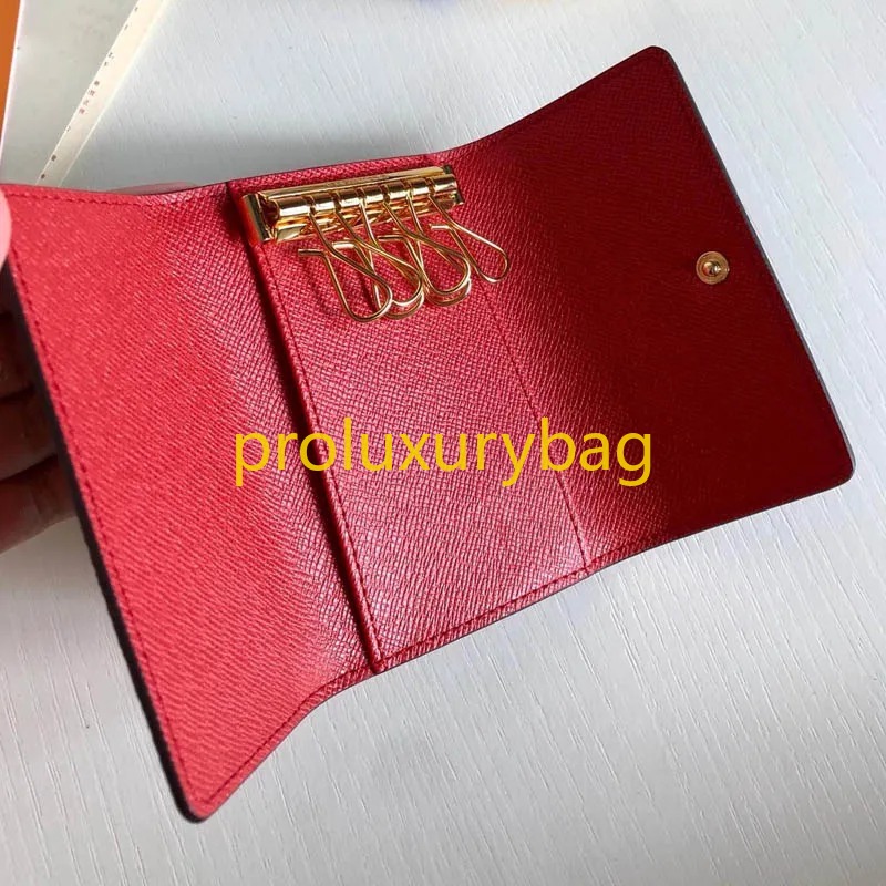 Classic Canvas Key Wallets Bags for Women Card Holders for Ladies Fashion Leather Bag Wallet for Woman Lock with Six Keys Without Box 237B