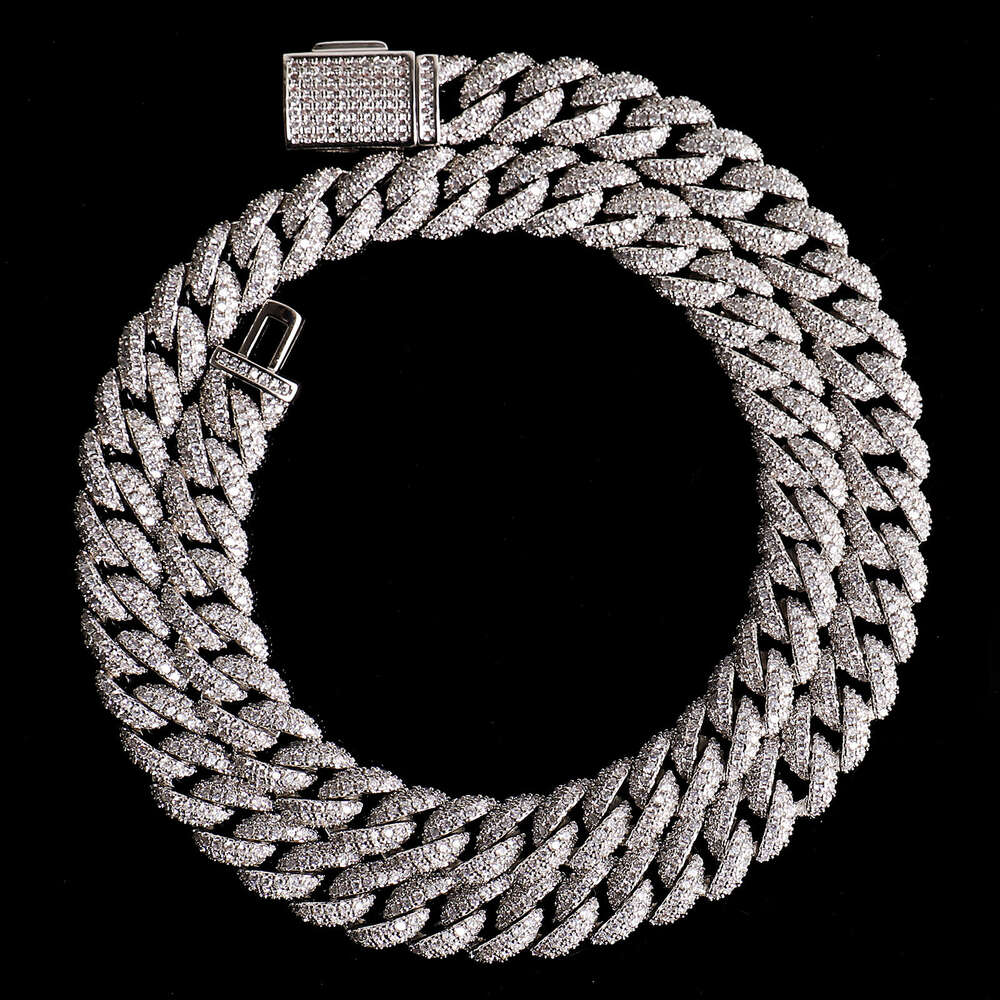 Sterling Silver 10k 14k Gold Plated Cuban Link Chain Cuban Link Chain Hip Hop Jewelry Cuban Chain Necklace Moissanite Gold Link