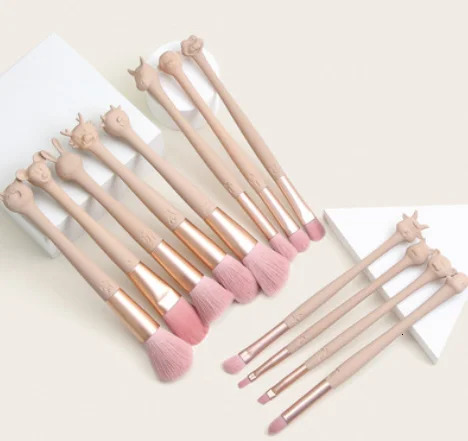Makeup Brush Set with Flannel Bag Beauty Tools Factory Direct Sales MAANGE 12 Cute Pet 240708
