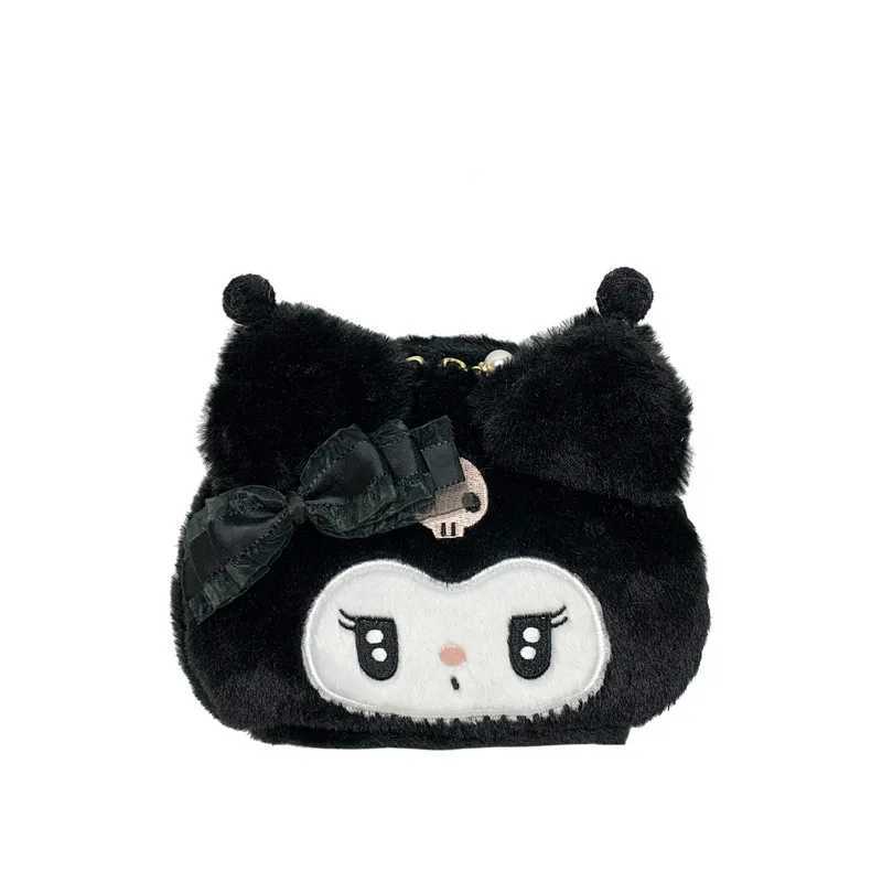 Mys Melodys Plush Makeup Bag Kuromis Cute Cartoon Storage Bag Student Storage Tote Bags Pack for Girl Holiday Birthday GiftCL240708