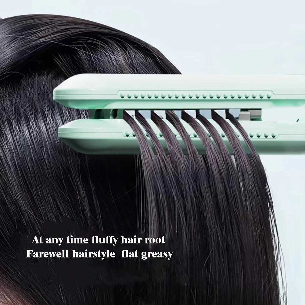 Hair Iron Ceramic 3D Grid Hair Crimper Professional Volumizing Curling Iron Corn Perm Fluffy Splint Flat Iron Hair Styling ToolsM240709