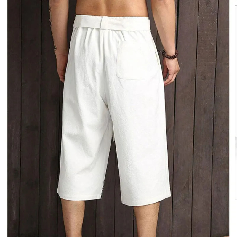 Japanese Kimono Traditional Pants Men Asian Clothing Bath Pant Casual Loose Male Japan Style Yukata Trousers Linen Cropped 240708