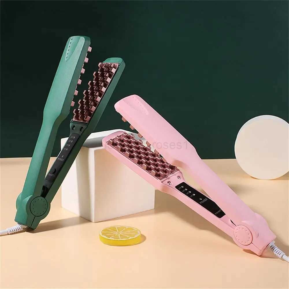 Professional Volumizing Hair Iron Ceramic 3D Grid Hair Crimper Curling Iron Corn Perm Splint Flat Iron Hair Styling ToolsZ240709