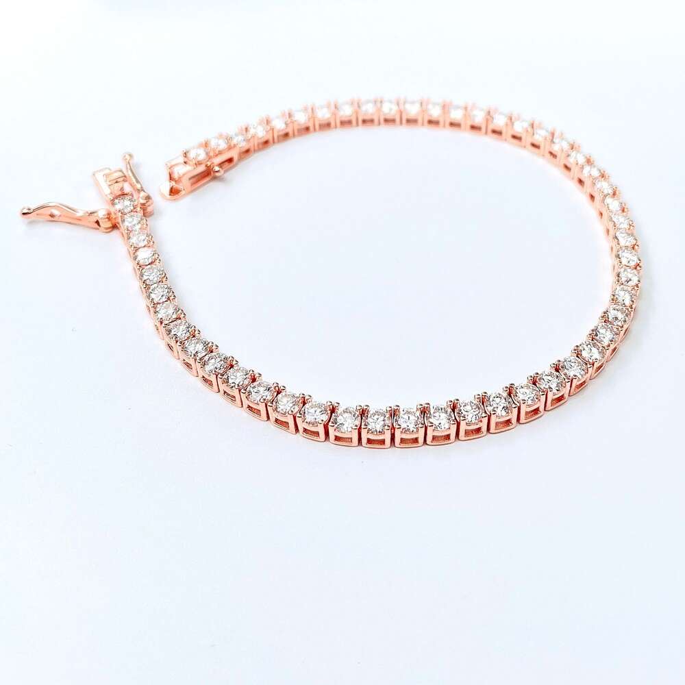 Wholesale Hip Hop Jewelry 3mm 4mm 5mm 6.5mm 925 Sterling Silver Diamond Moissanite Tennis Chain Necklace Bracelet