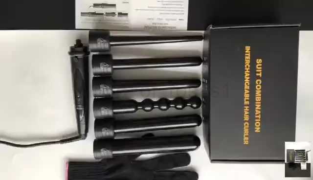 5-1 Multifunctional automatic hair curling iron with interchangeable head accessories and styling straightening combM240709