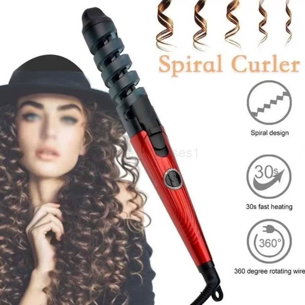 Plastic Automatic Curling Iron Portable Anti-Static Anti-scalding Spiral Hair Curler Fast Heating Curling Iron Wand WomenM240709