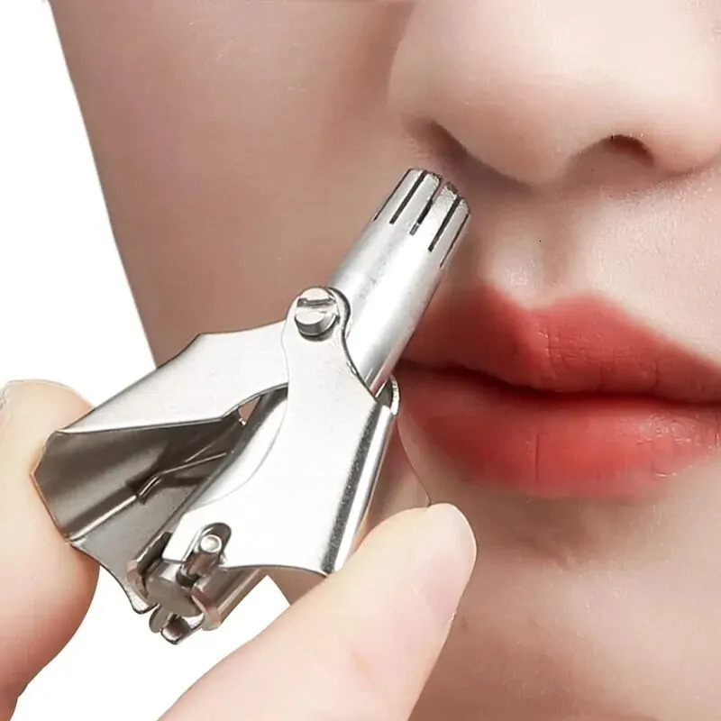 Women Sale Nose Trimmer for Men Stainless Steel Manual Trimmer for Nose Vibrissa Razor Shaver Washable Portable Nose Ear Hair 240708