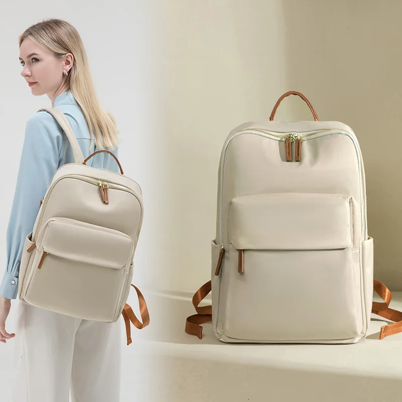 Womens travel backpack laptop bag suitable for 14/16 inch Oxford cloth large capacity waterproof and fashionable 240704