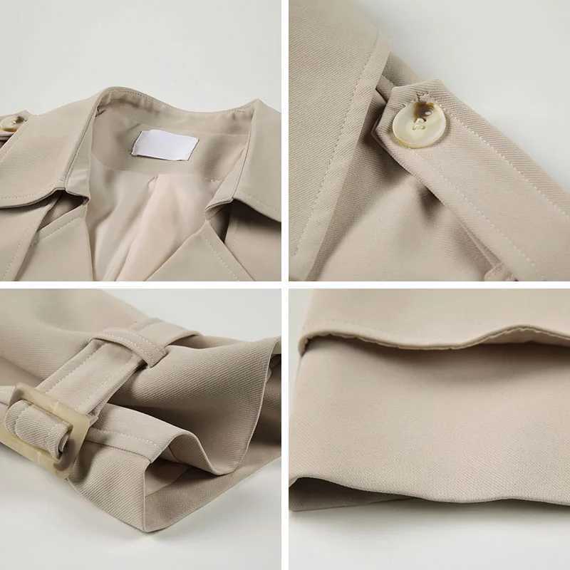 Women's Jackets Casual loose thin tool short jacket for womens spring/summer 2023 new Korean solid double chest jacket womens trend G1914 J240708