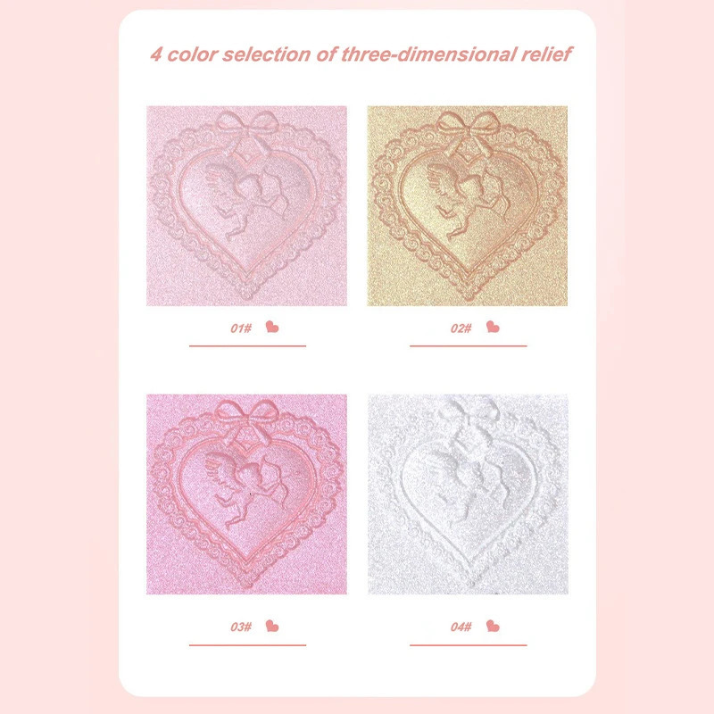 Sparkling Highlighter Powder Palette Body Glitter Pink Face Contour Shading Brighten Makeup Shimmer Facel Contouring 240709
