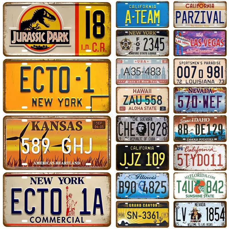 Number Poster Florida USA Art American Car Tinplate Plate Metal Sign Vintage Plaque Tin Sign Wall Decor For Bar Pub Plate CraftB240710