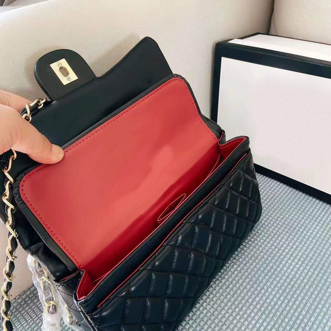 Top Designer bag Handbag Shoulder Chain Bag Clutch Flap Totes Bags Wallet Check Velour Thread Purse Double Letters Solid Hasp Waist Women Luxury Handbags