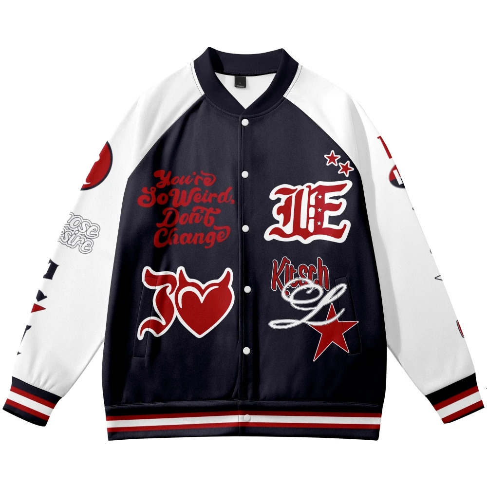 Kpop IVE Kitsch Merch Jacket Baseball Uniform Sweatshirt Long Sleeve Streetwear 2023 Album Men Womens Clothes 240701