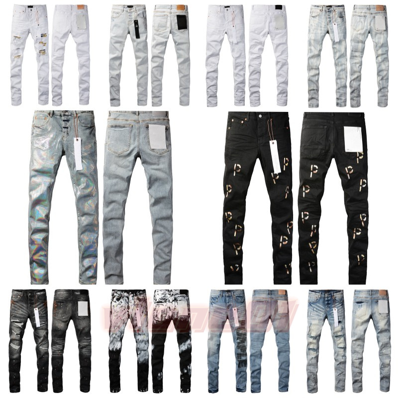 Mens Skinny Jeans Mens Designer Jeans Ripped Mens Jeans Denim Pants Man Slim Jeans Casual Hip Hop Zipper Trousers For Male Stretch Trouser Size 30-38