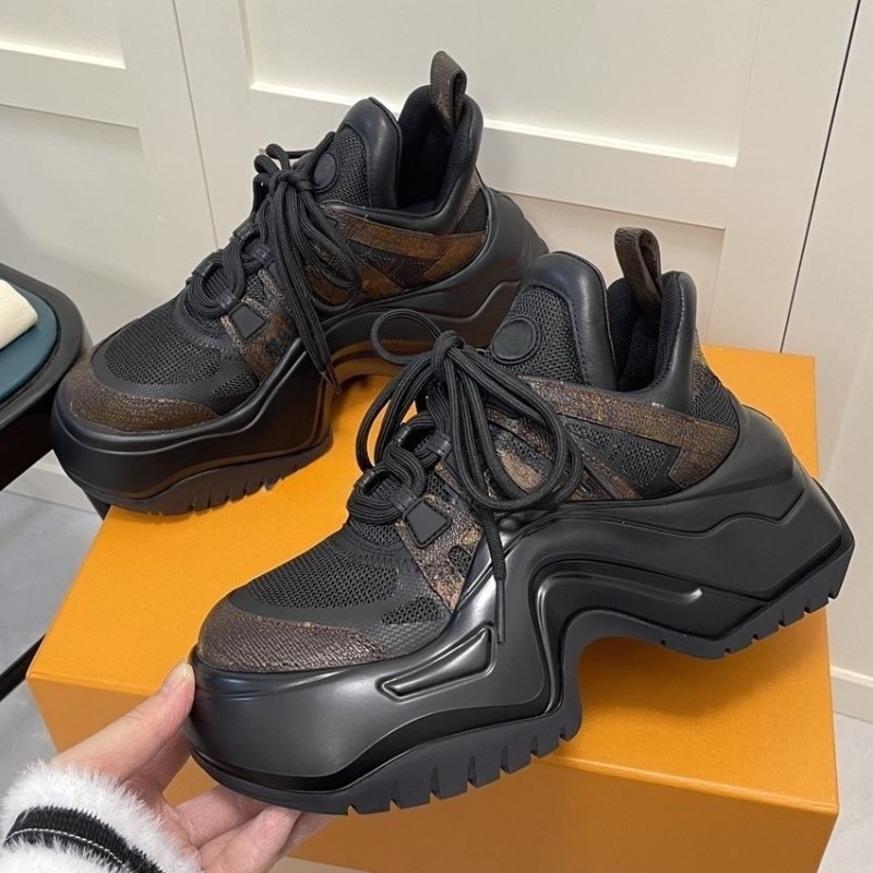Design Archlight 2.0 Women sneakers High quality arch lace-up fashion high platform calfskin lace platform color block casual shoes