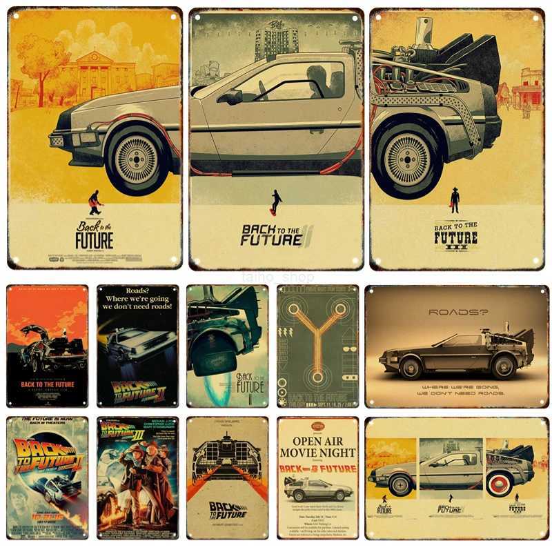 clasies Movie Back To The Future Tin Painting Metal Signage Old-Fashioned Posters Home Living Room Theater Garage Club Art DecorB240710