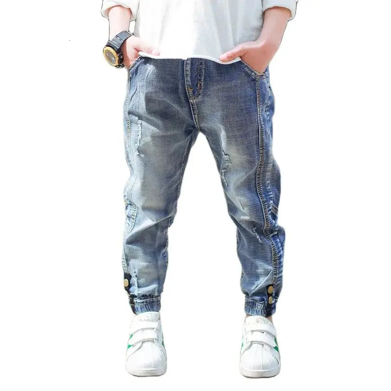 Kids Jeans Fashion Spring Autumn Boys Denim Pants Children Clothing 4 6 7 8 9 10 11 12 13 Years Baby Boy Casual Cowboy Trousers 240705
