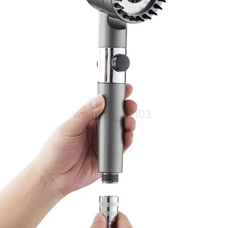 High-pressure Shower Head 3-mode Adjustable Spray with Massage Brush Filter Rain Shower Faucet Bathroom AccessoriesCL240710