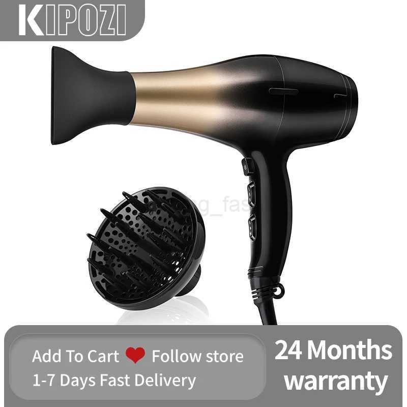 KIPOZI Hair Dryer 1875W Nano Ionic Hair Blow Dryer with DC Motor for Frizz Free Styling with Diffuser and Airflow ConcentratorCL240710