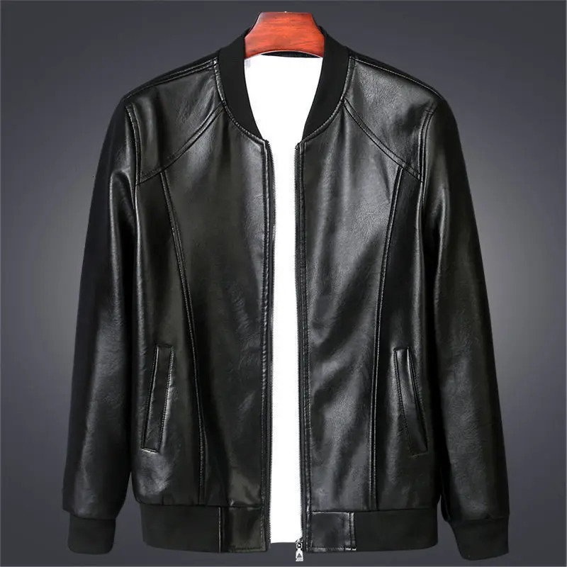 Autumn Winter Korean Thick Solid Coat Man Zipper Pocket Casual Plus Velvet Tops Loose Leather Jacket Fashion Y2K Male Clothes 240703