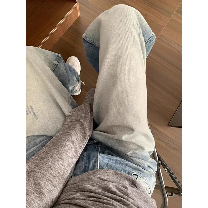 Women American Vintage Baggy Low Rise Y2k Japanese Streetwear Wash Denim Pants Harajuku Long Trousers 2000s Jean Old Money Punk 240704