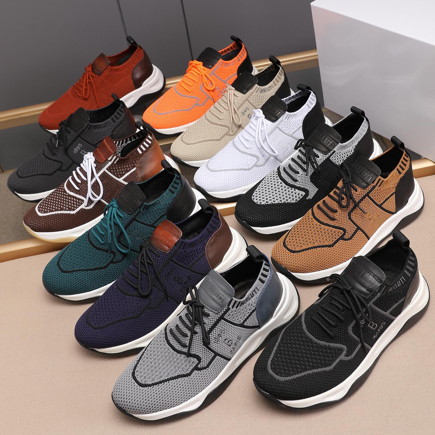 designer bag luxury shadow knit leather sneakers designer running casual shoes men sports mens shoes sneakers casual shoes leather running trainers shoes