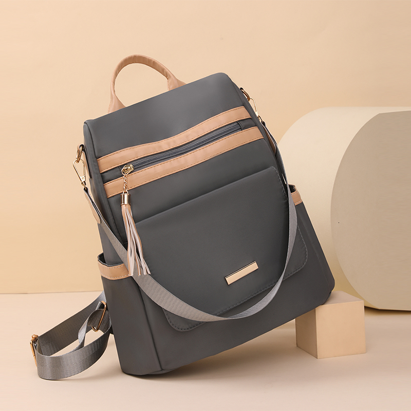 Hot Selling Zipper Nylon Fashionable Women's Backpack 2024 New Practical Multifunctional Large Capacity Shoulder Bag H7.10#29 e0618