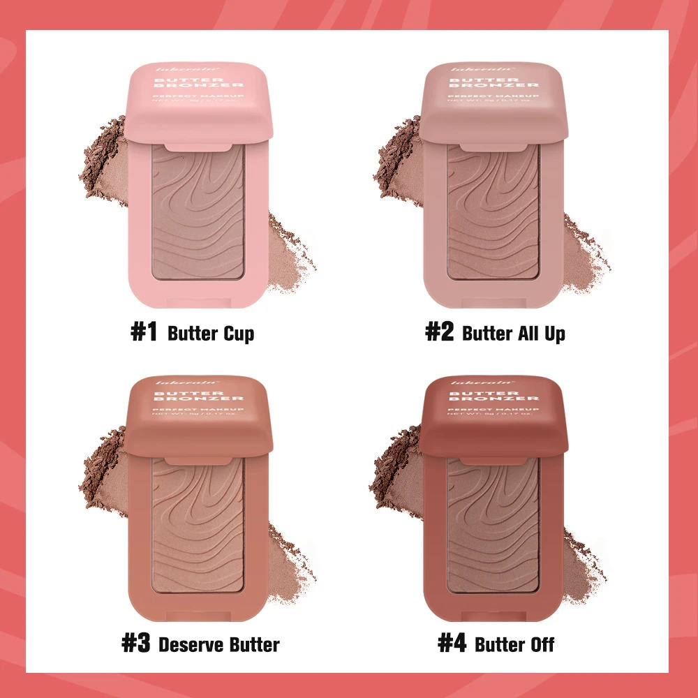 Butter Bronzer Dark Skin Bronzer Contour Palette Matte Brown Nose Shadow Cheek Profile Powder Natural Face Modify Nude Makeup 240710