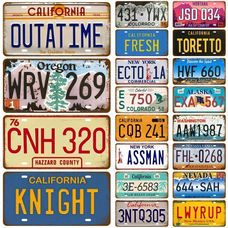 USA Art American Car TinPlate Plate Metal Sign Wall Decor For Bar Pub Plate Craft Number Poster France Vintage Plaque Tin SignB240710